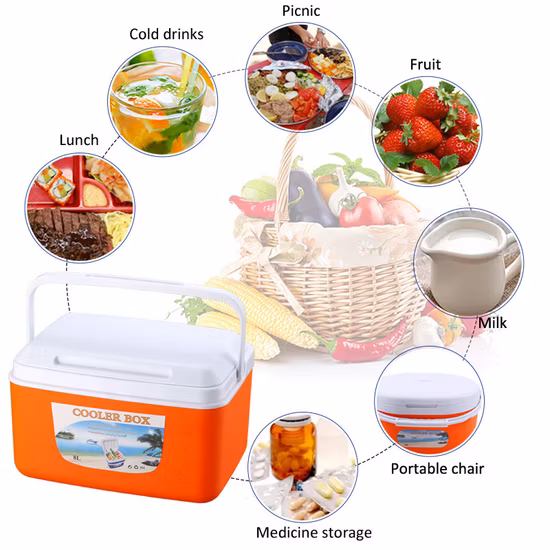 8L Открытый Инкубатор Портативный Напитки Ящик Для Хранения Еды Автомобиль Холодный Лед Рыбалка Ящик Кулер Мини-Холодильник Прямоугольное Ведро Для Льда для Дома Барбекю Пикник