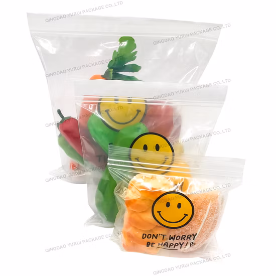 Упаковка для пищевых продуктов с морозильной камерой LDPE Ziplock Bag Многоразовые пластиковые пакеты с застежкой-молнией